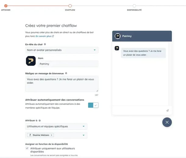 chatbot Hubspot